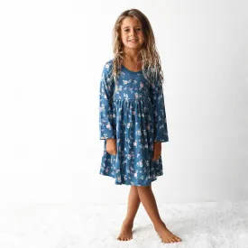 Fall Florals Navy Dress