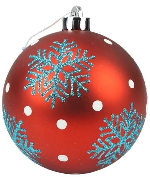 120MM Snowflake Polka Dot Ball Ornament