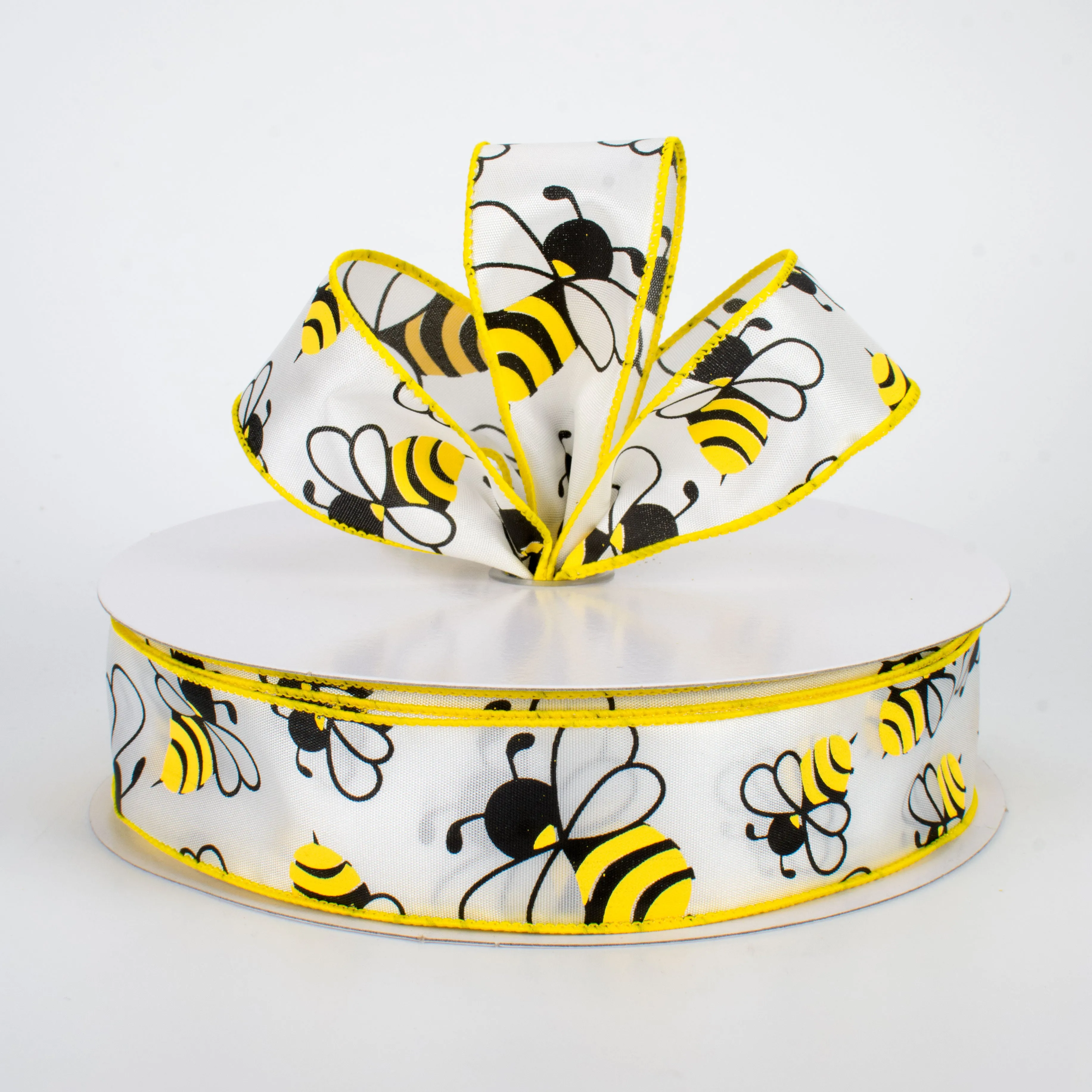 1.5" Bumble Bee Satin Ribbon (50 Yards)