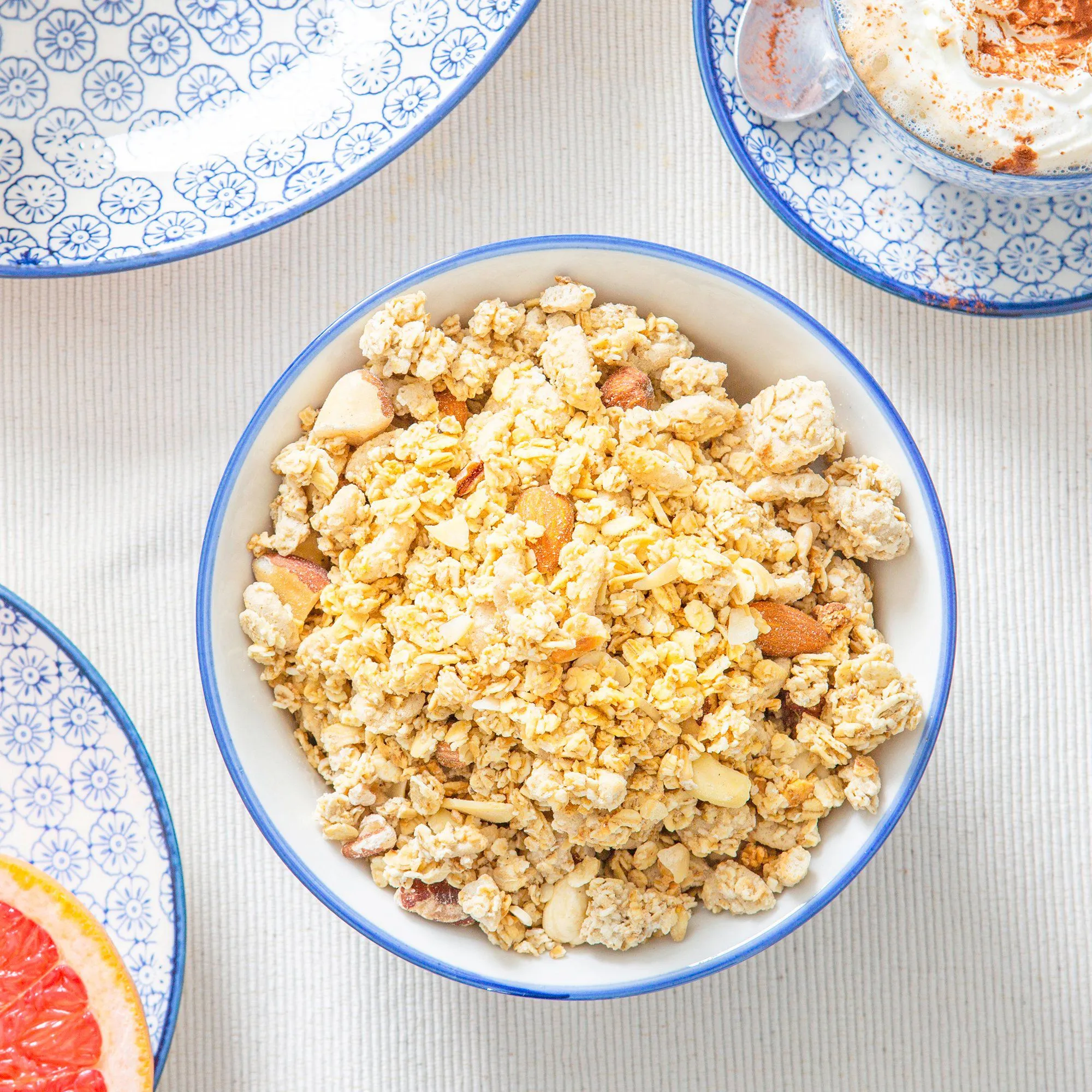 16cm Hand Printed Stoneware Cereal Bowls - Pack of Six - By Nicola Spring