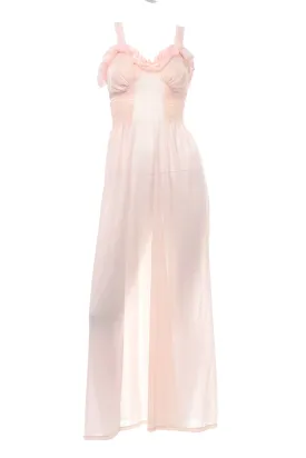 1960s Artemis Pale Pink Vintage Nightgown Size Small