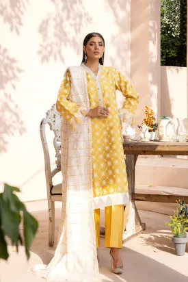 3PC Unstitched Printed Faux Silk Suit KFS-2329