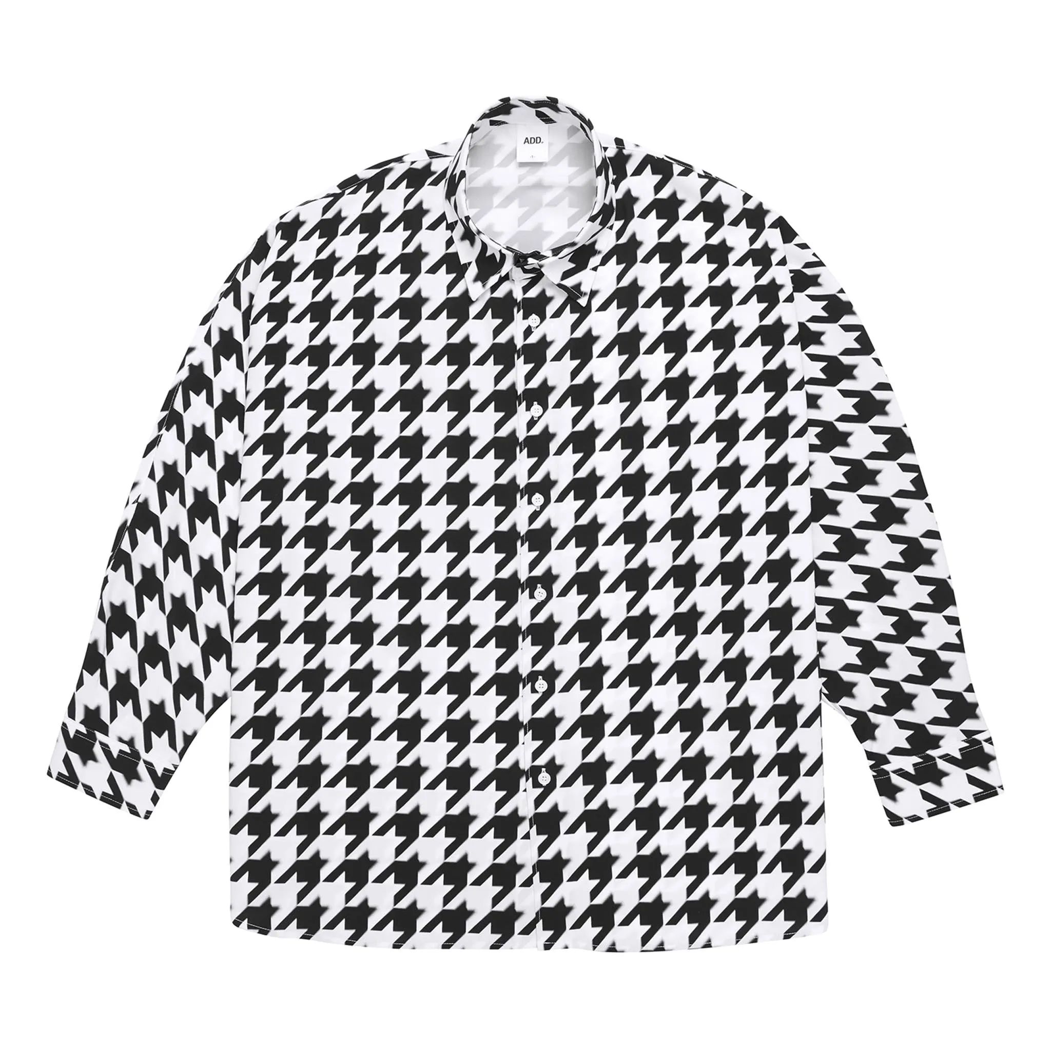 ADD Houndstooth Batwing Shirt Black