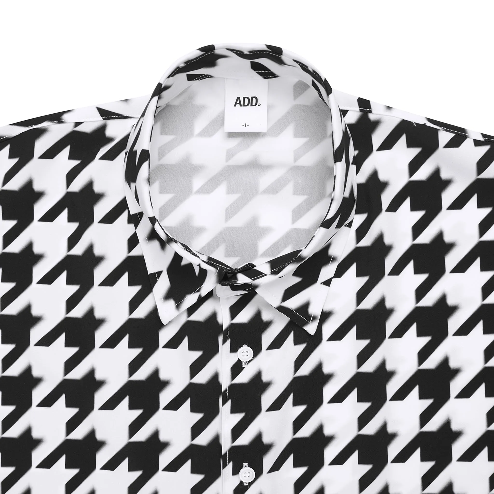 ADD Houndstooth Batwing Shirt Black