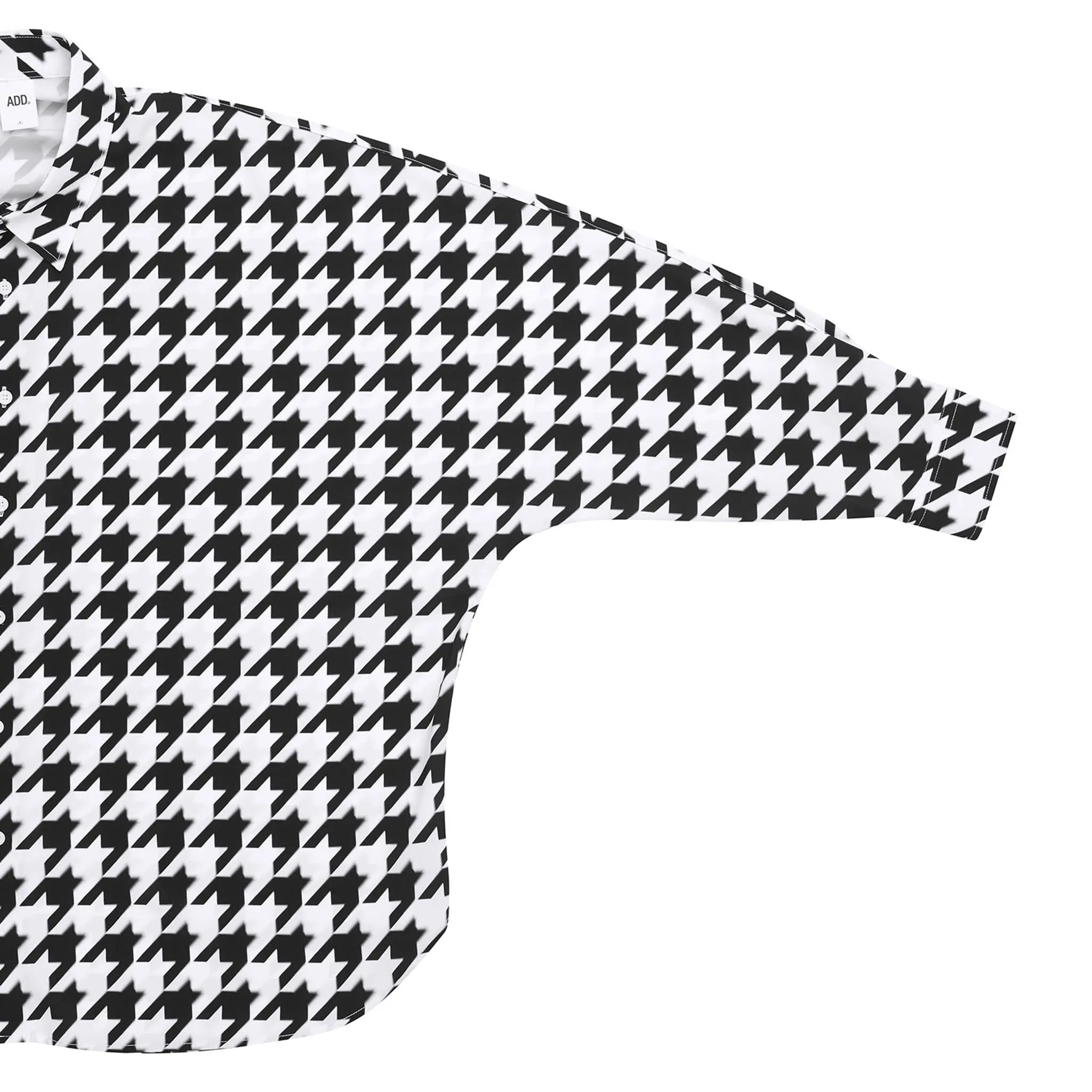 ADD Houndstooth Batwing Shirt Black