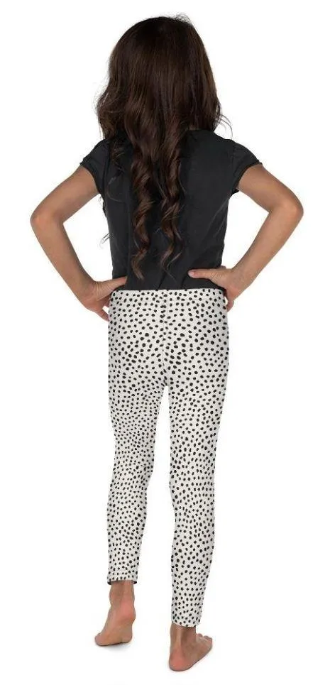 Beige Polka Dot Pattern Kid's Leggings