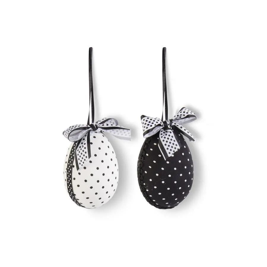 Black & White Polka Dot Egg 20379A