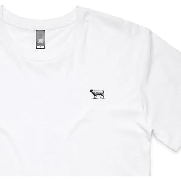 Black Sheep Embroidered Icon Tee White