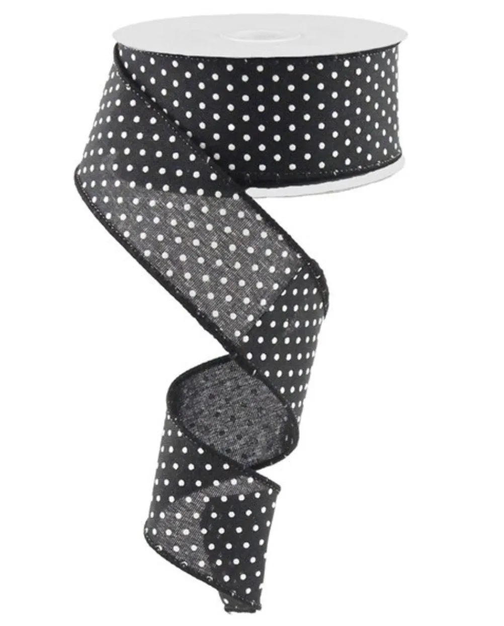 Black with white raised dots ribbon 1.5"