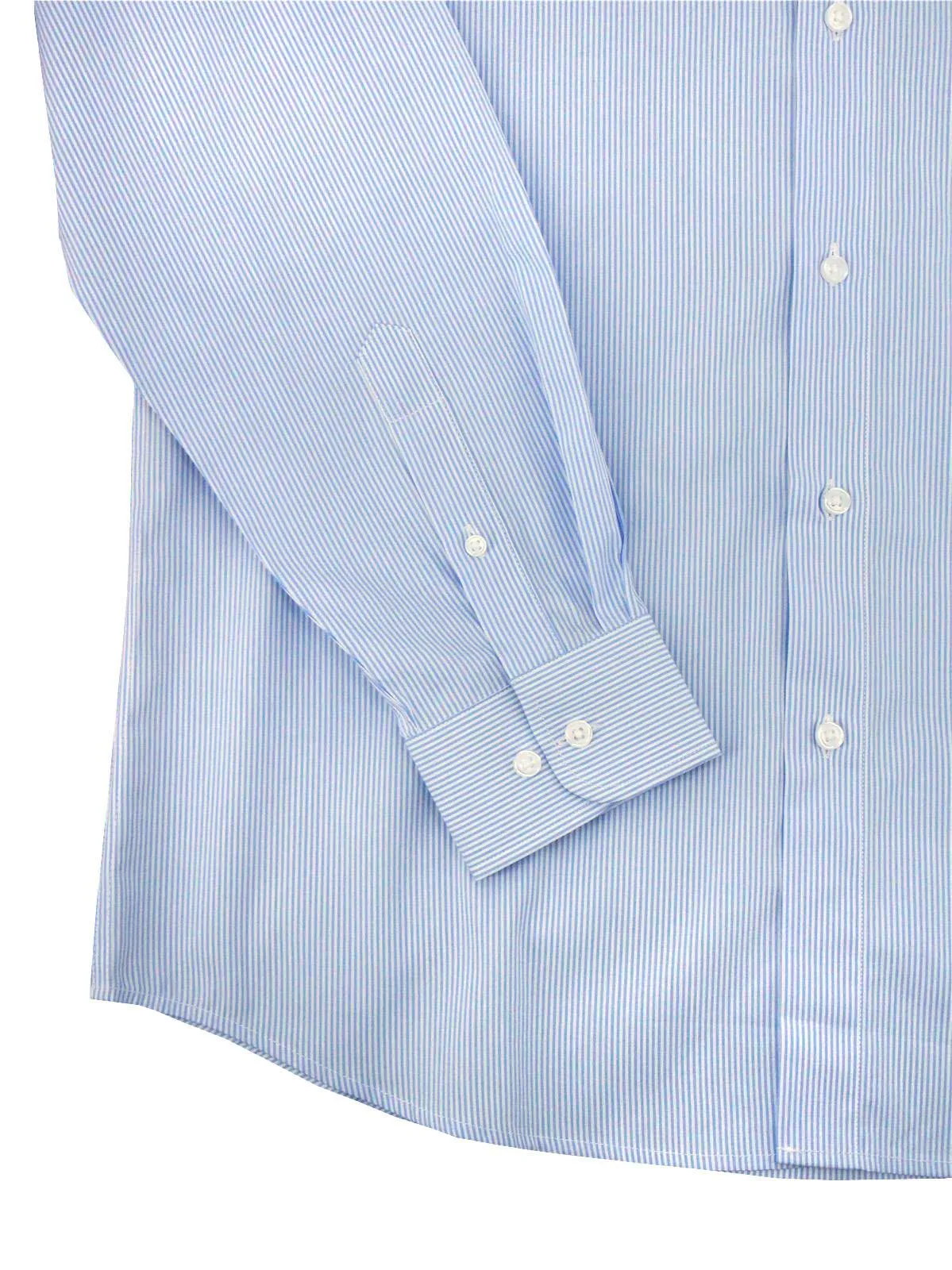 Blue Stripe Collarless Grandad Shirt with Detachable Club Collar