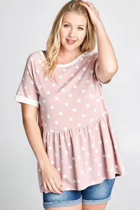 Blushing Dot Plus Size Tee