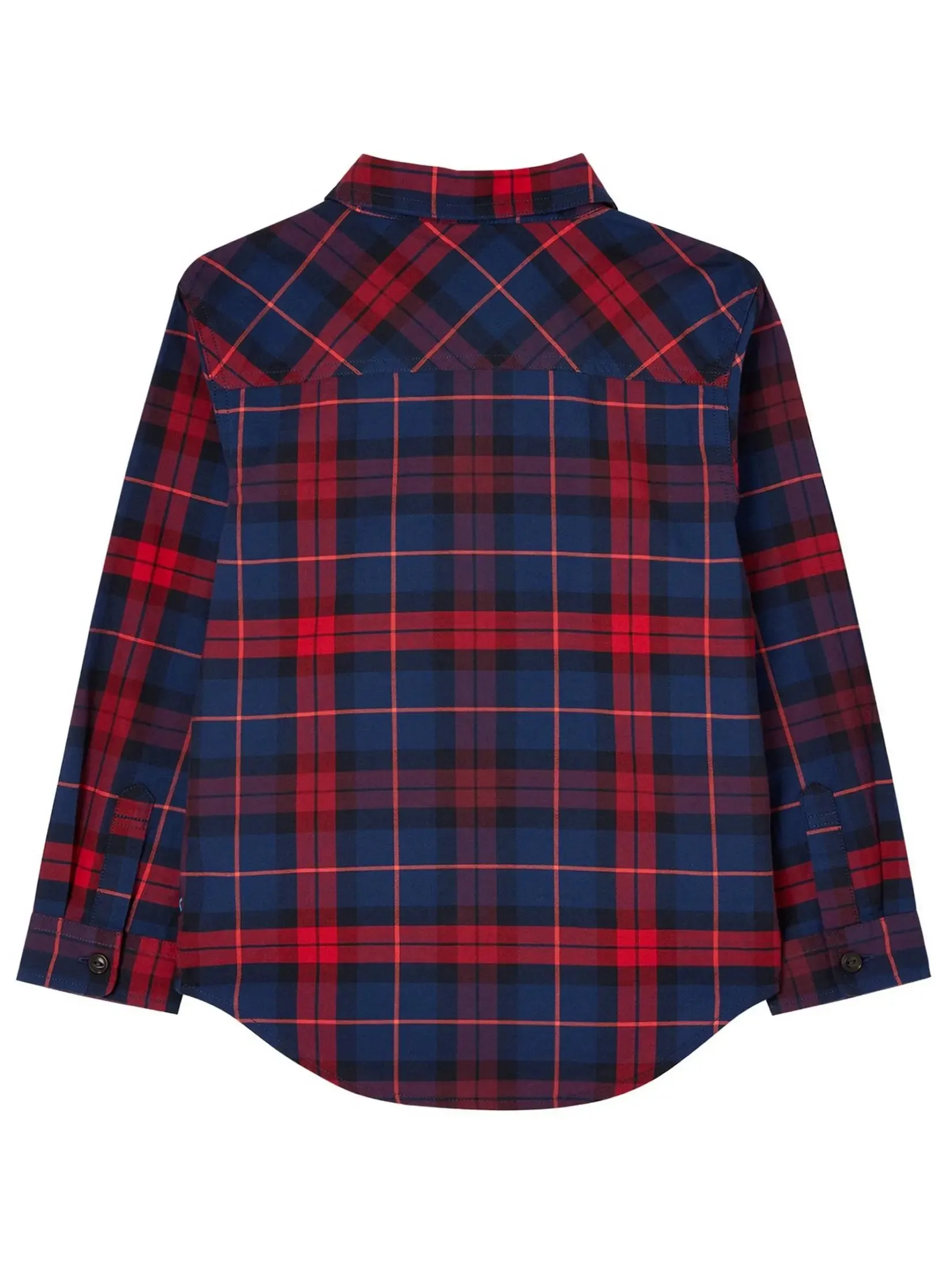 Boys Hamish Long Sleeved Check Shirt - Red | Joules