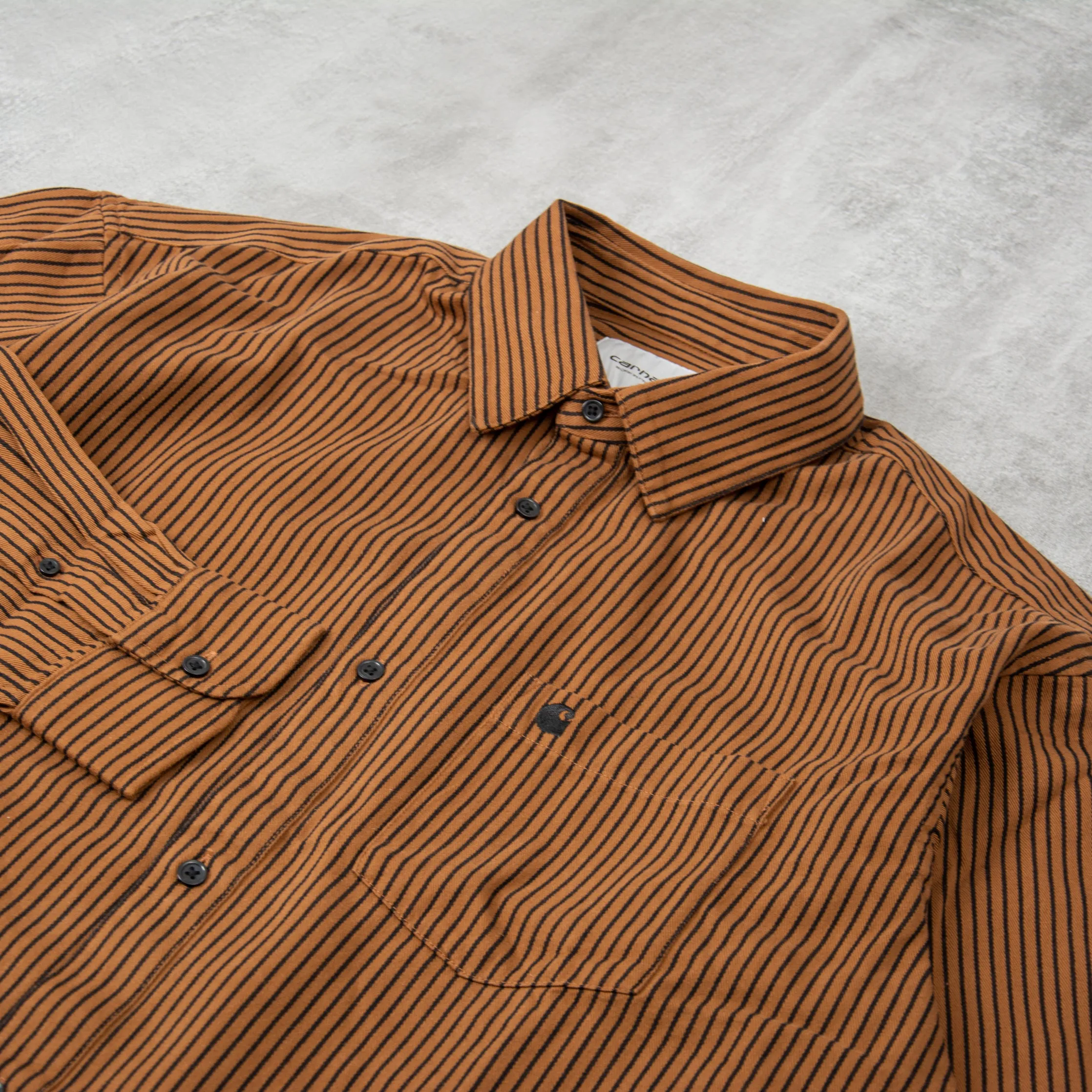 Carhartt WIP Kyle L/S Shirt - Hamilton Brown / Black