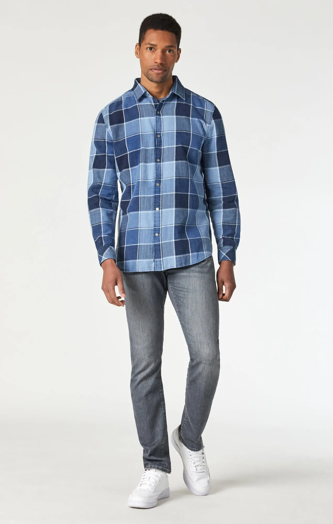 CHECK SHIRT IN INDIGO CHECK