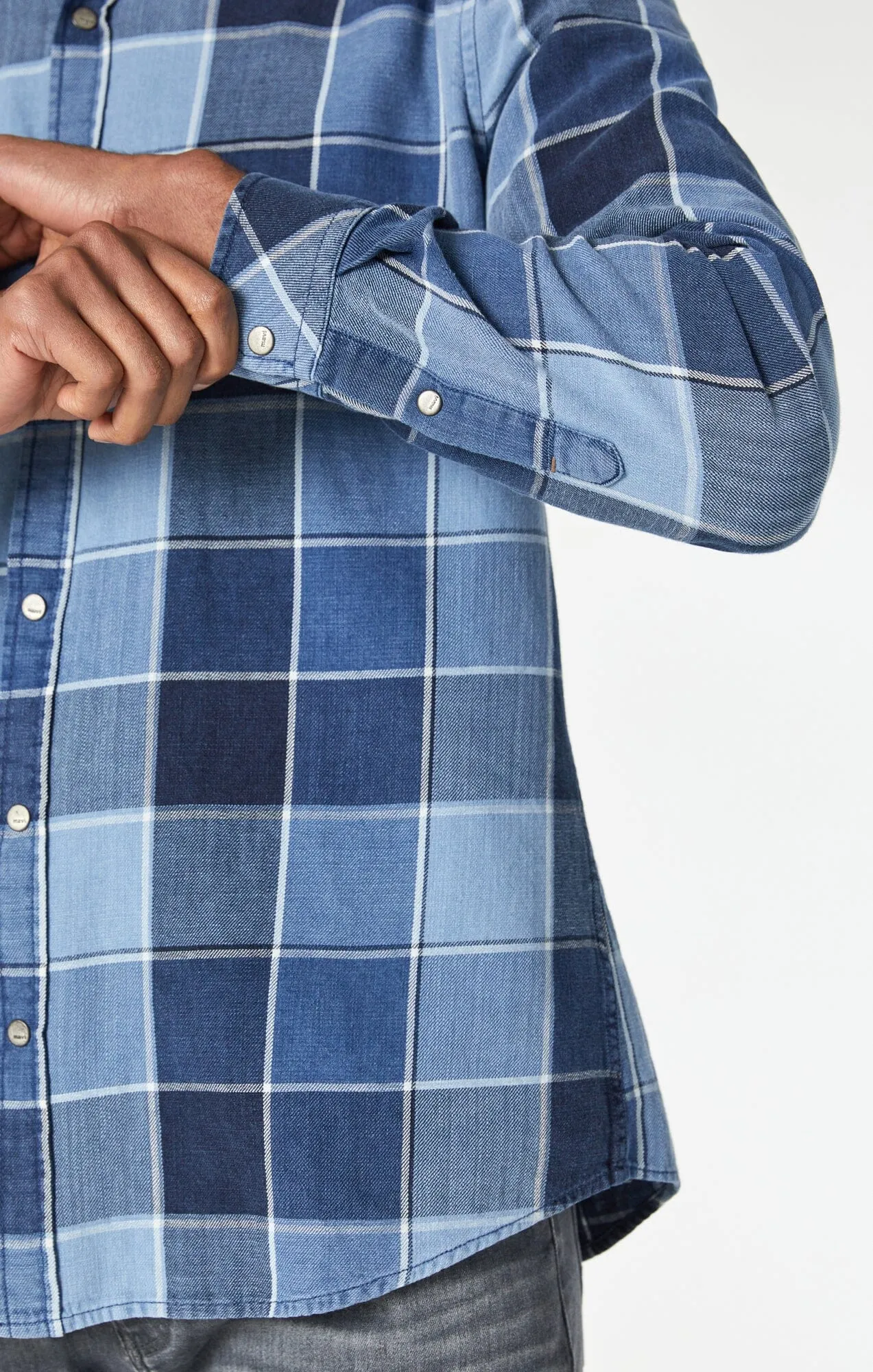 CHECK SHIRT IN INDIGO CHECK