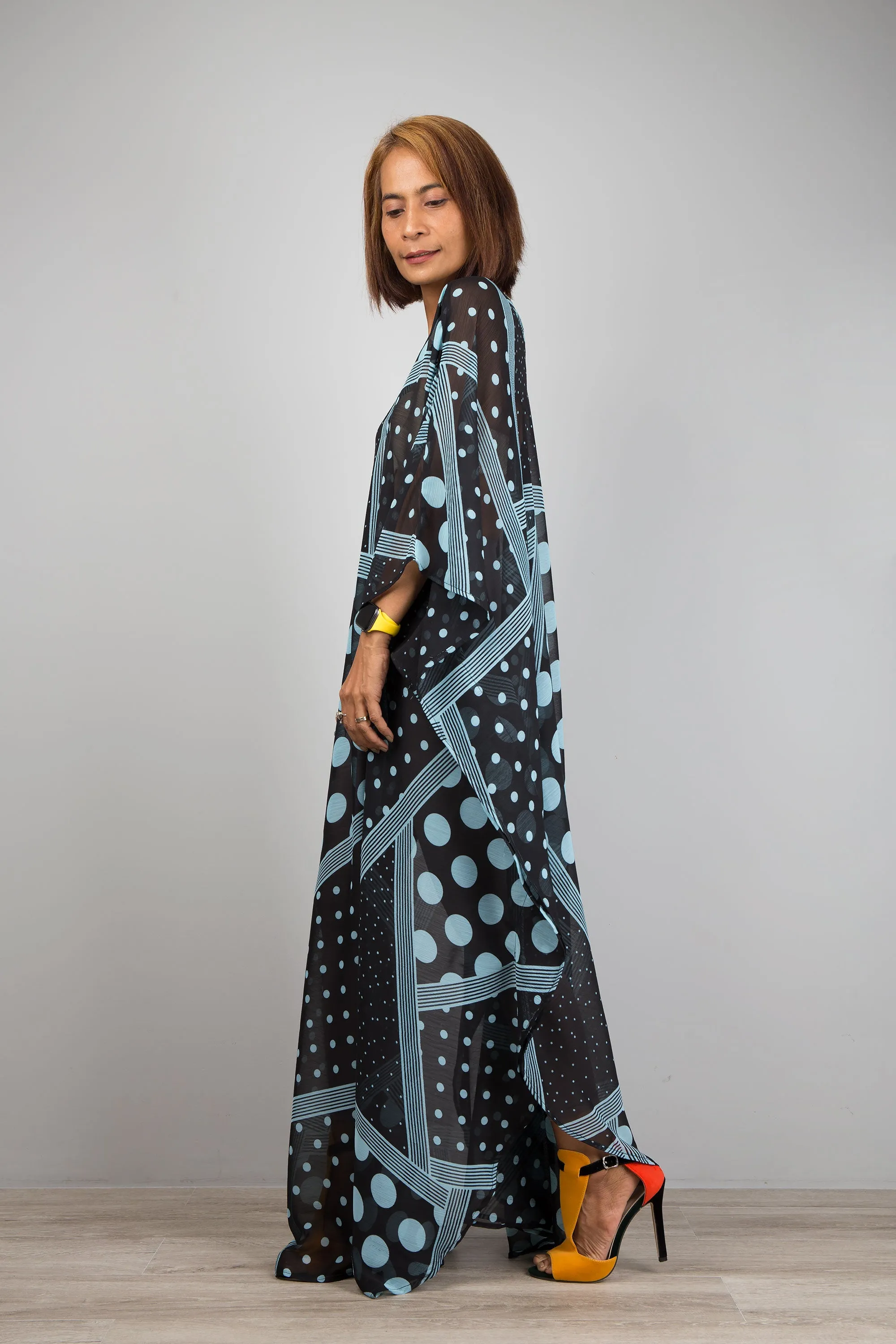 Chiffon caftan dress