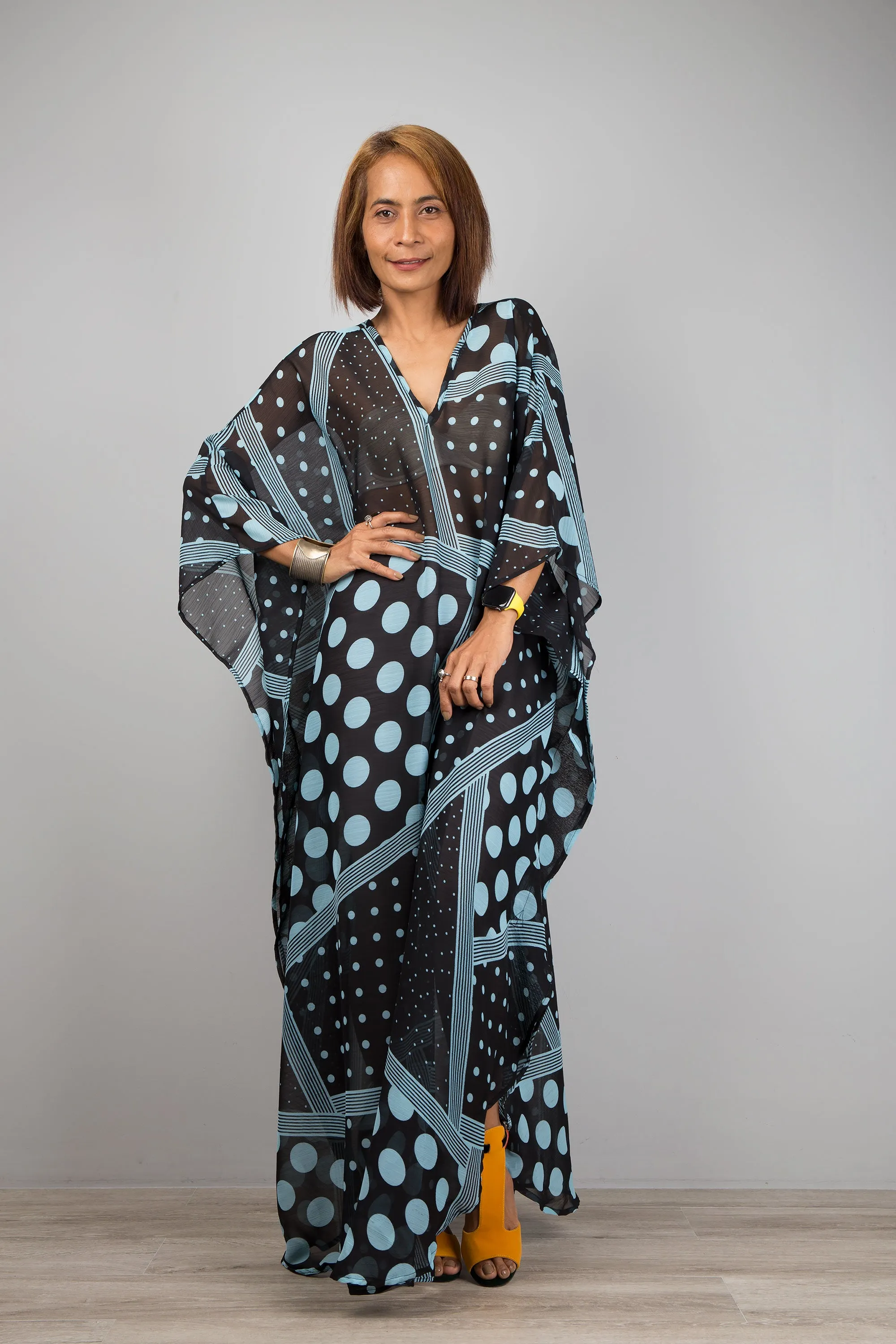 Chiffon caftan dress