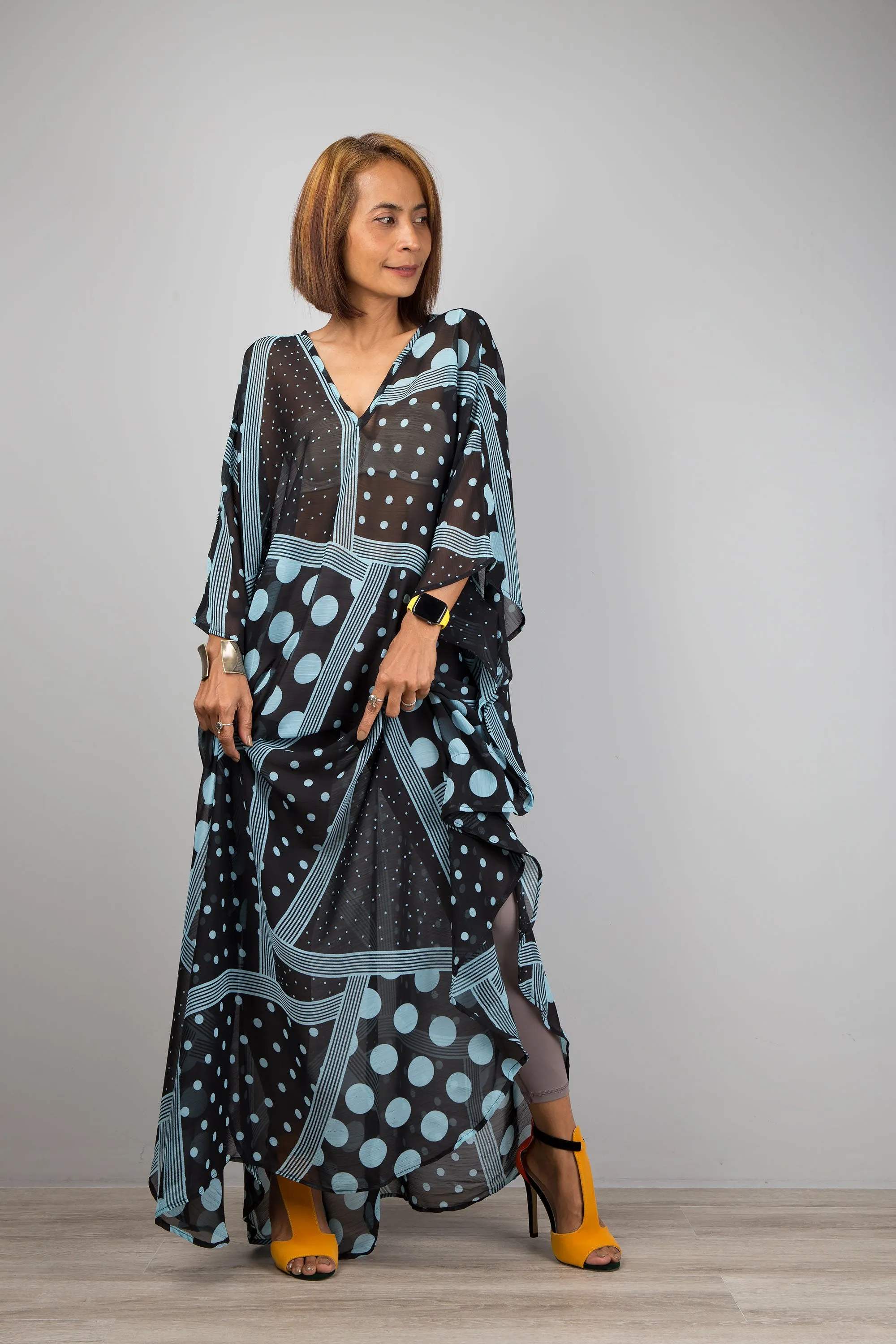 Chiffon caftan dress