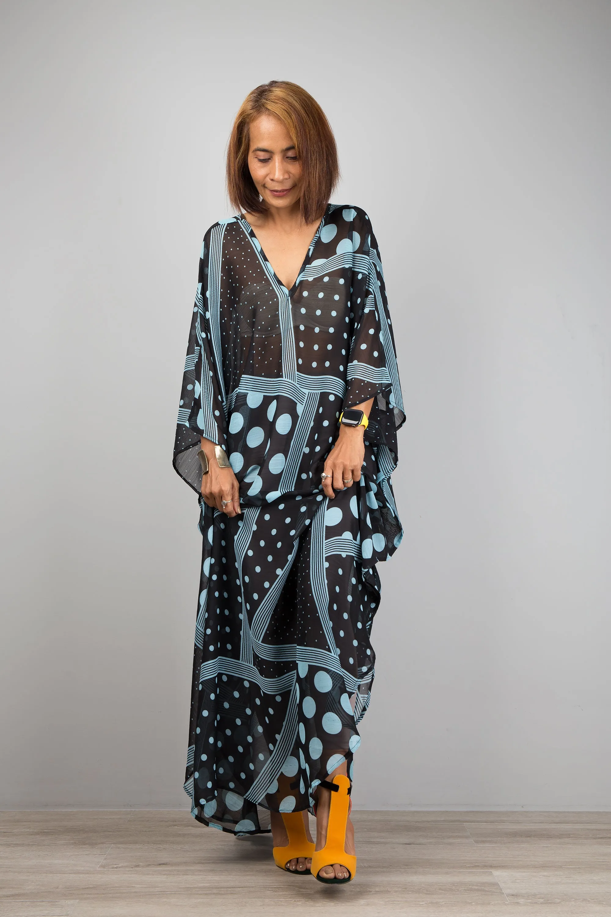 Chiffon caftan dress