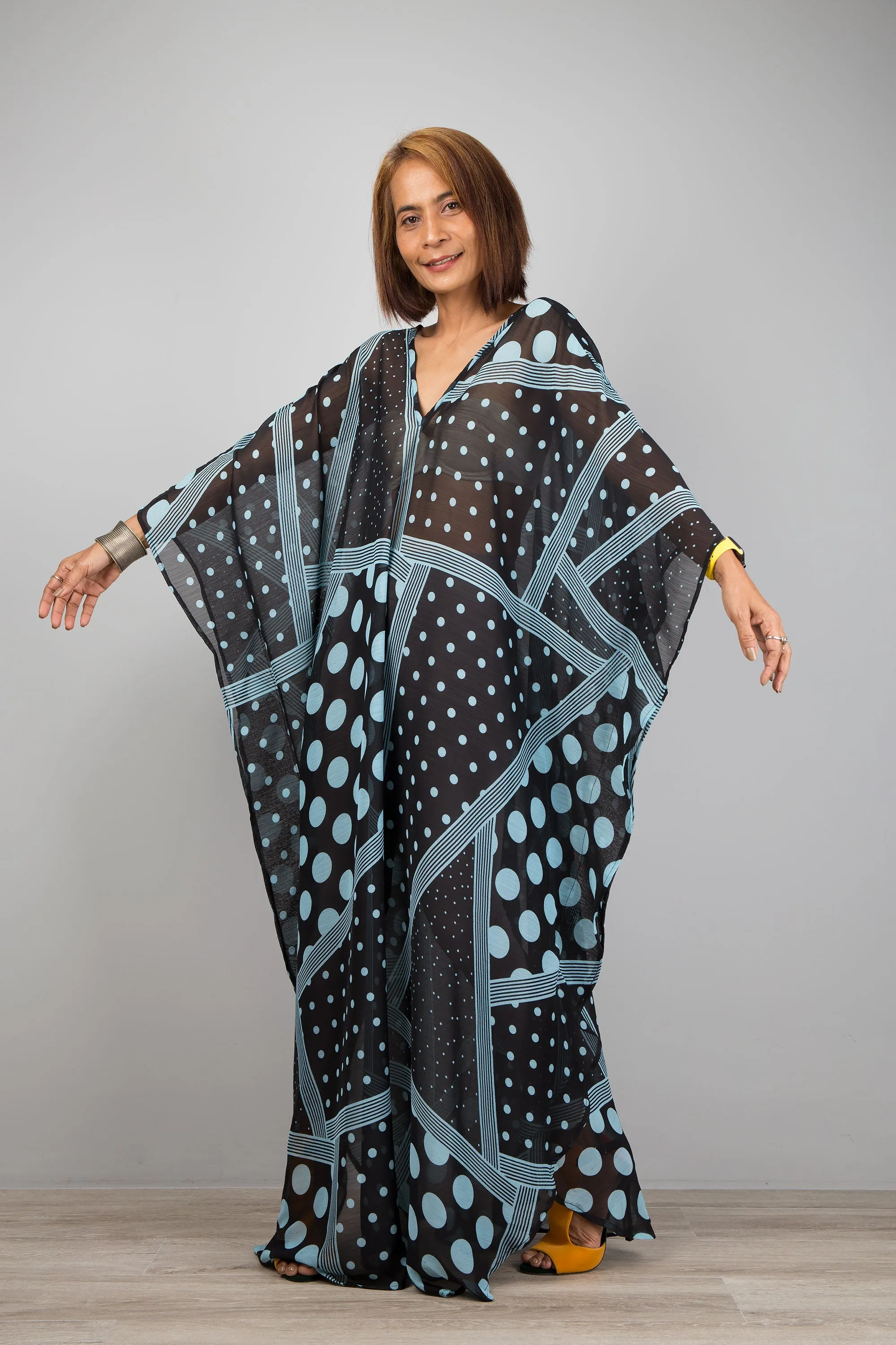 Chiffon caftan dress