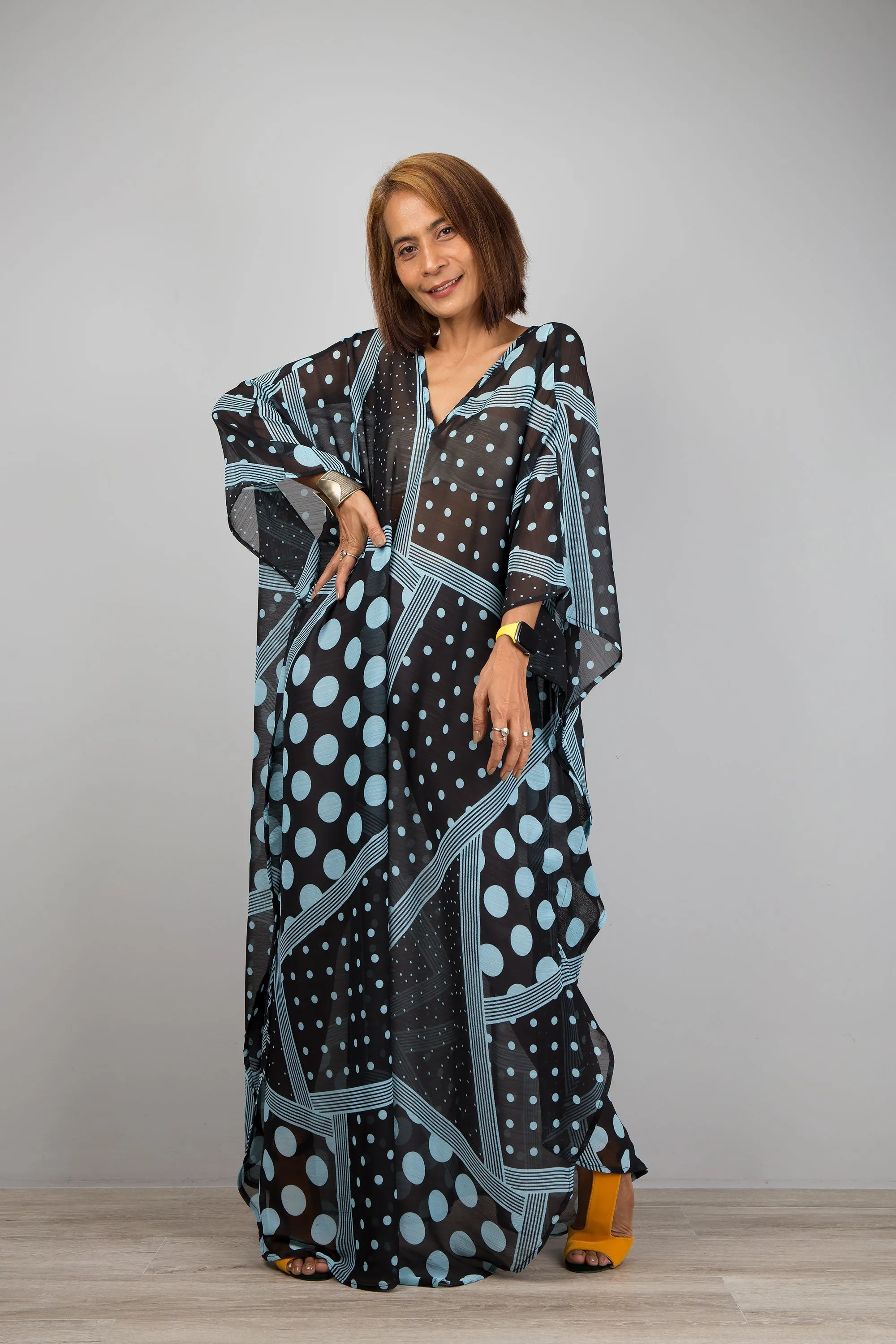 Chiffon caftan dress