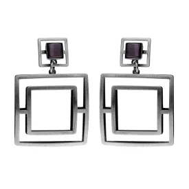 Christophe Poly Large Fresh Modern Squares Post Earrings