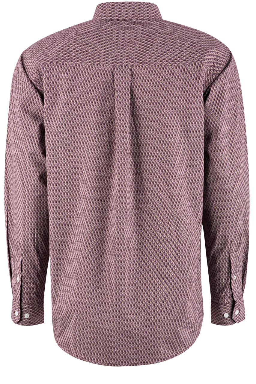 Cinch Diamond Long Sleeve Button-front Shirt - Purple