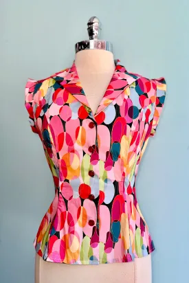 Colorful Dots Erika Blouse by Heart of Haute