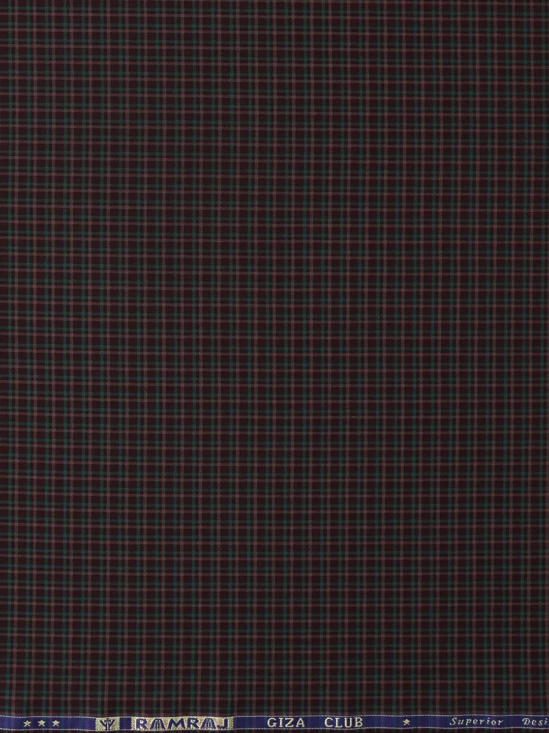 Cotton Checked Brown Shirt Fabric Cascade