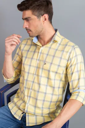 Crisp Yellow Checks - Full-Stain Proof