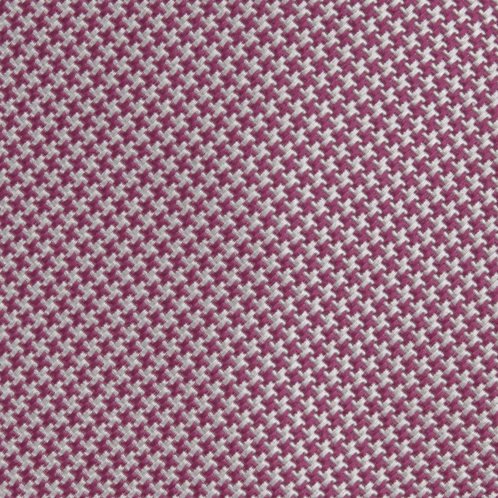 Dark Pink Houndstooth Silk Tie