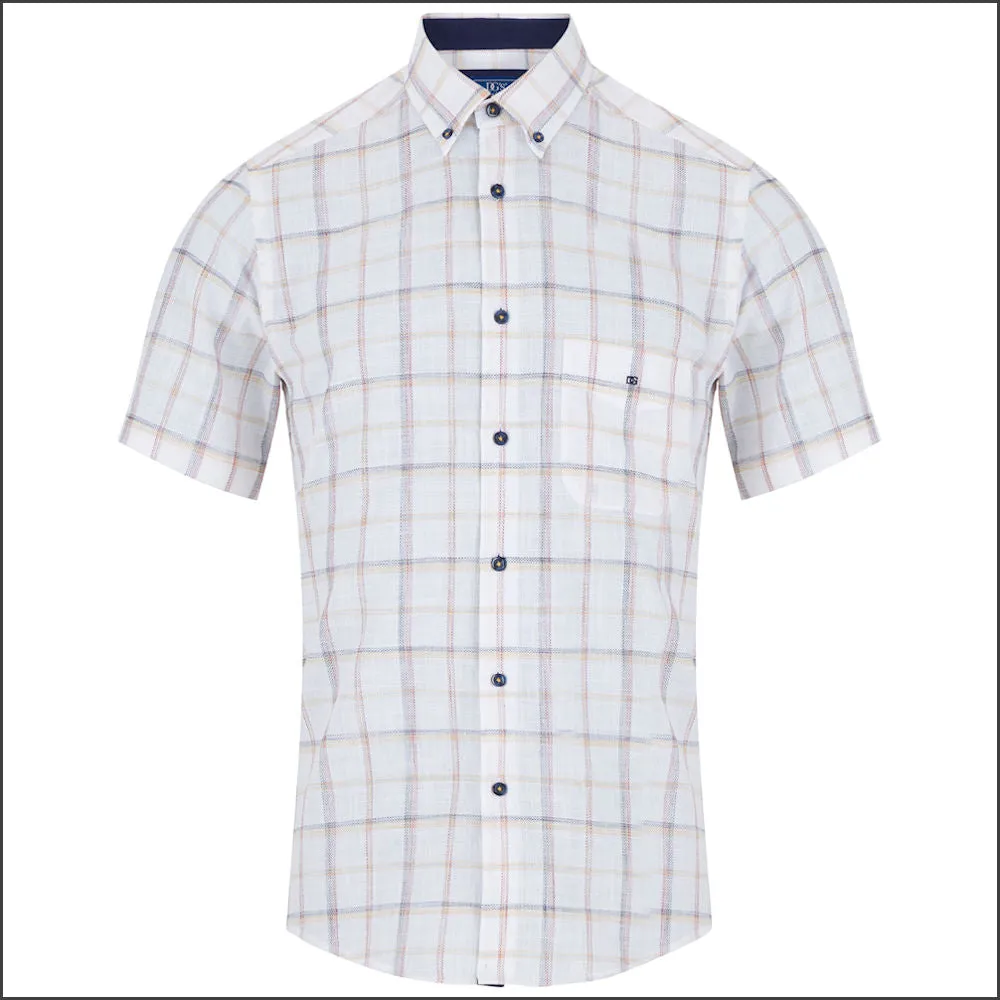 Dg's White Multi Check SS Shirt^