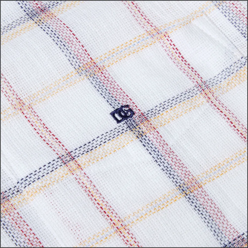 Dg's White Multi Check SS Shirt^