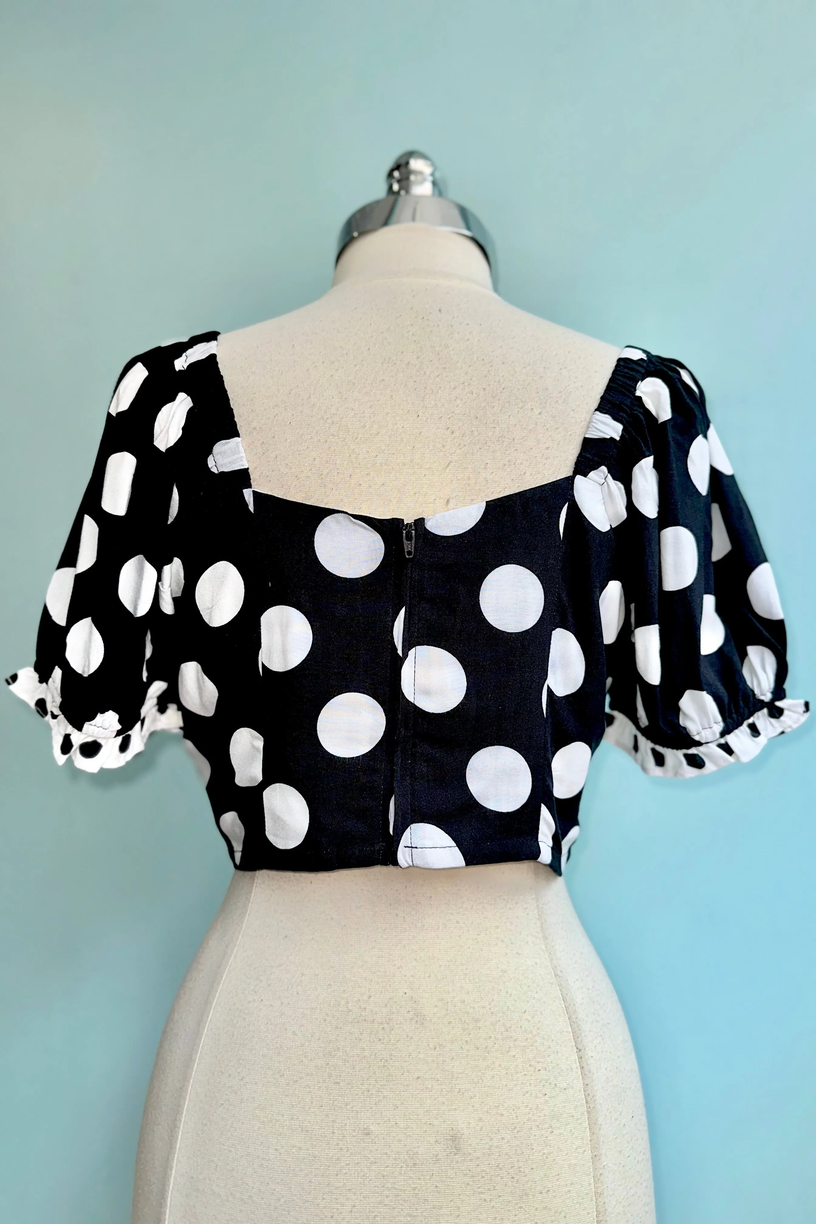 Dolores Polka-Dot Crop Top by Hell Bunny