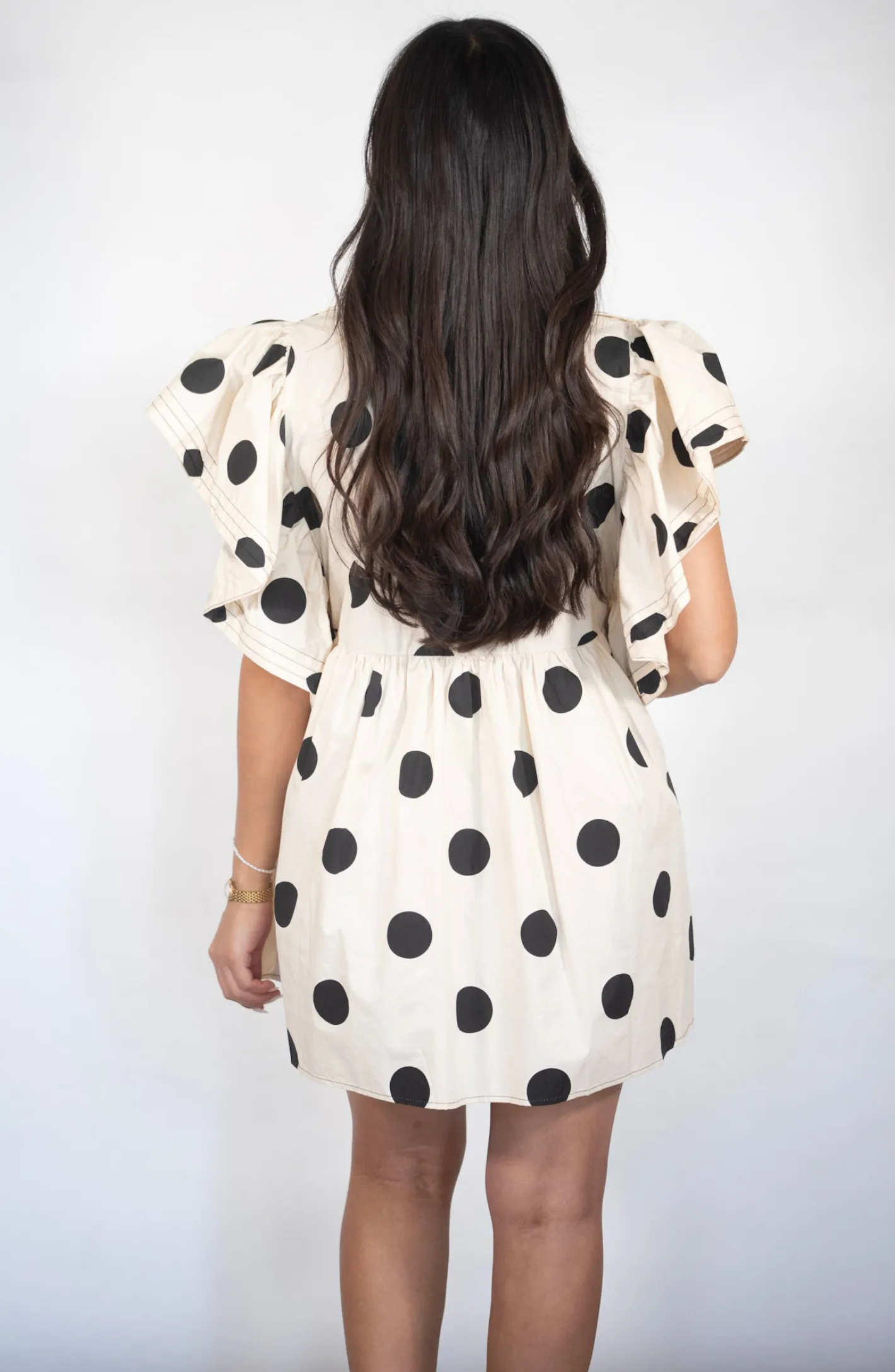 Endless Crush Cream Polka Dot Mini Dress