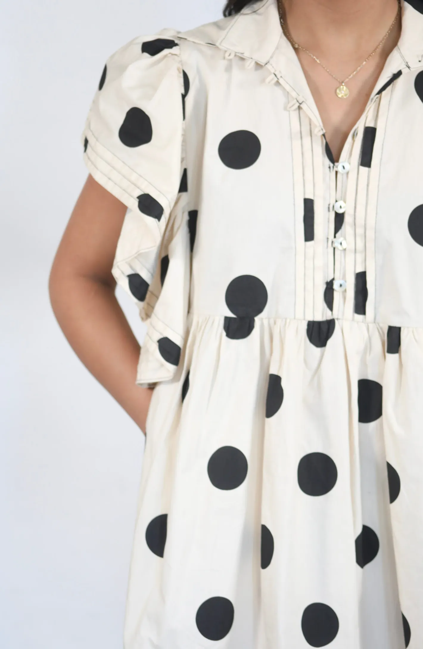 Endless Crush Cream Polka Dot Mini Dress