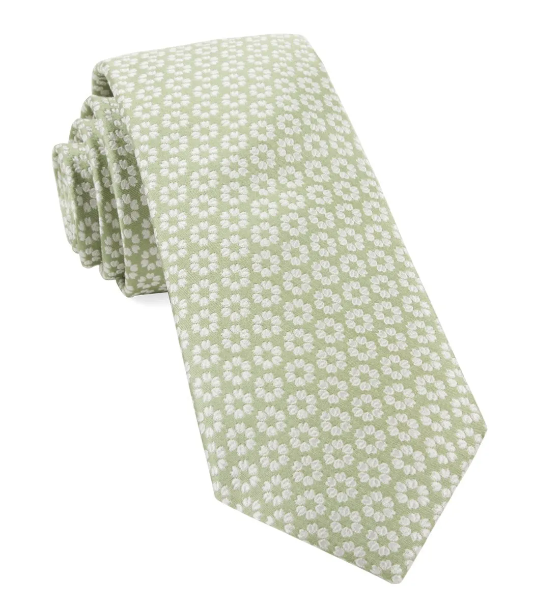 First Look Floral Sage Green Tie