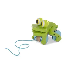 First Play Frolicking Frog Wooden Pull Toy