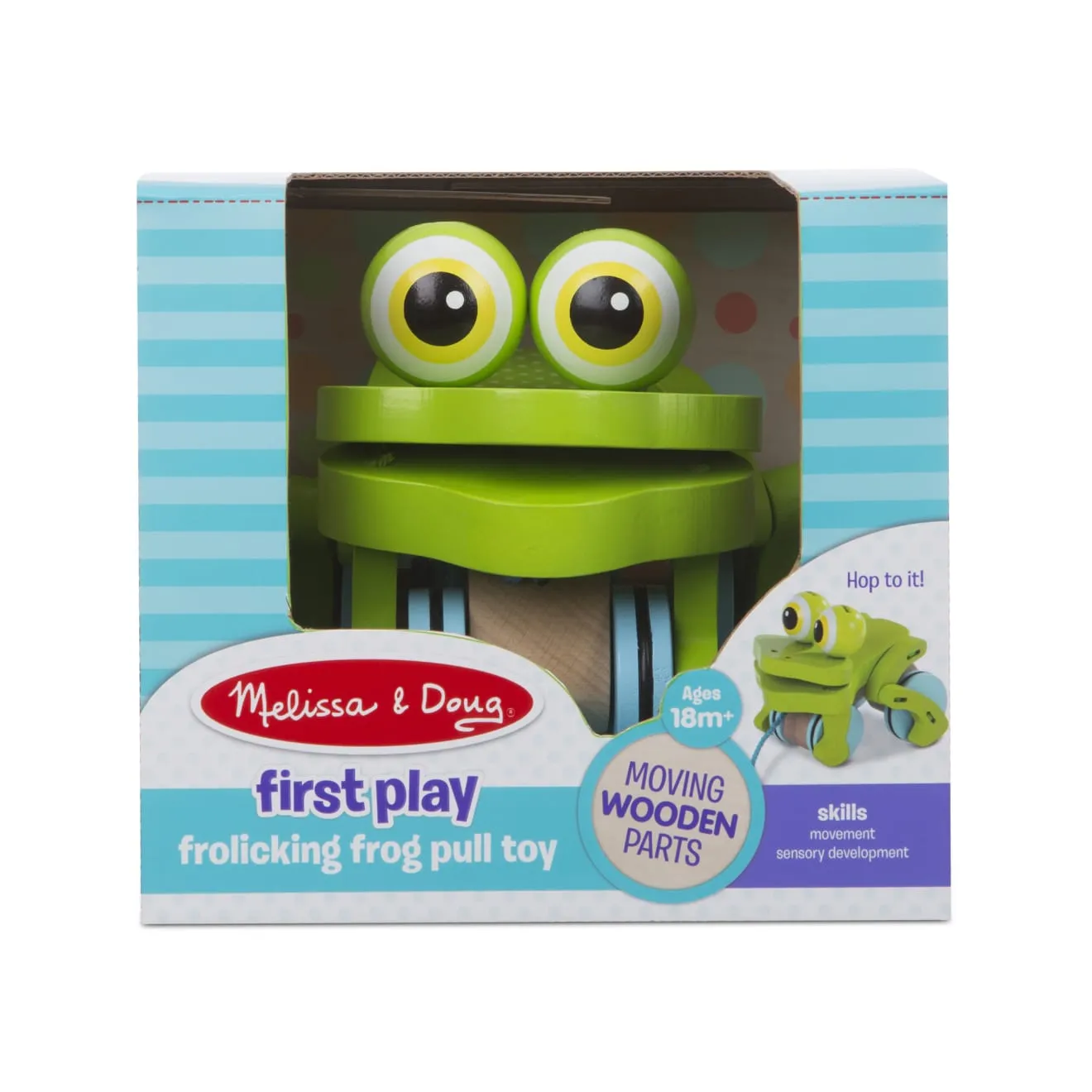 First Play Frolicking Frog Wooden Pull Toy