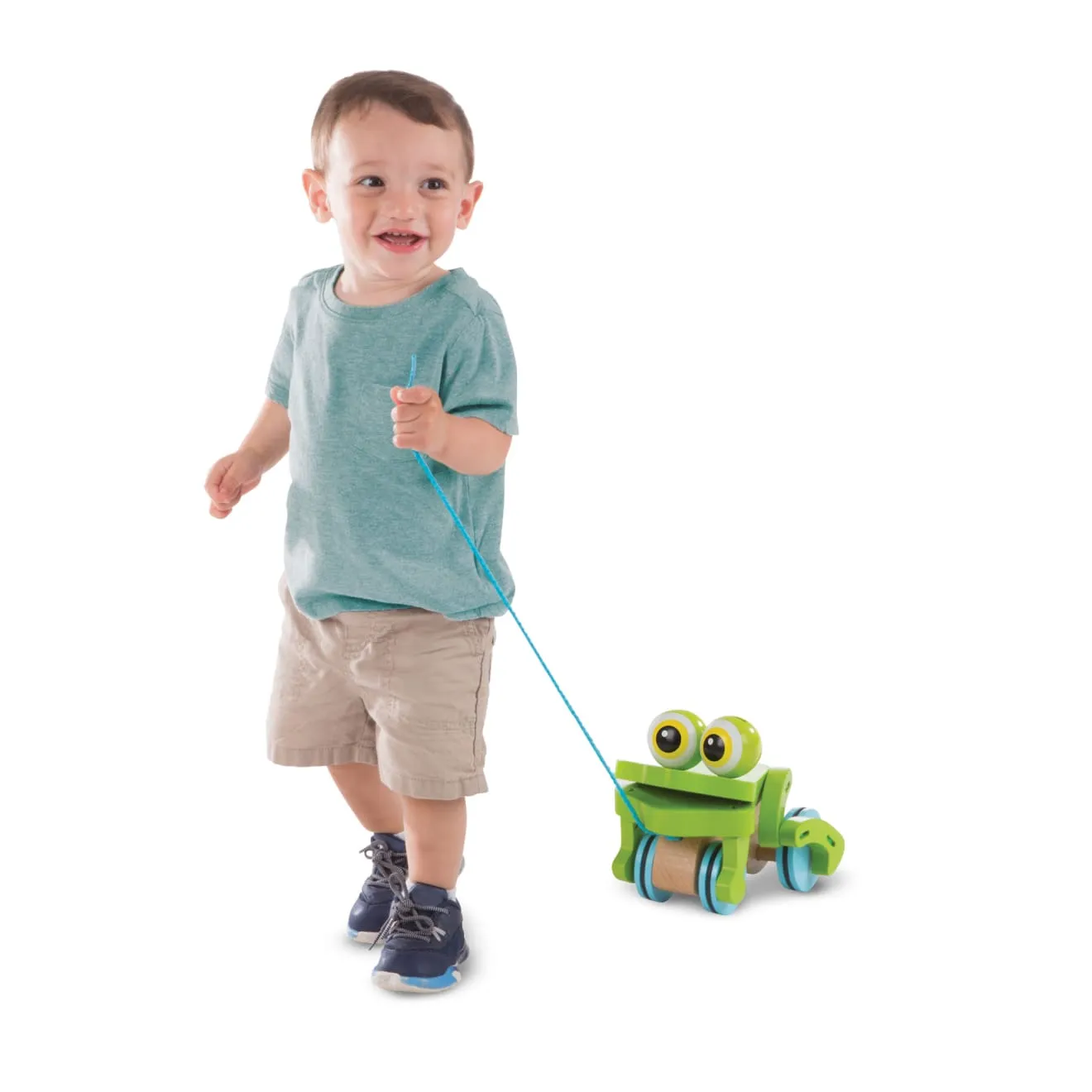 First Play Frolicking Frog Wooden Pull Toy