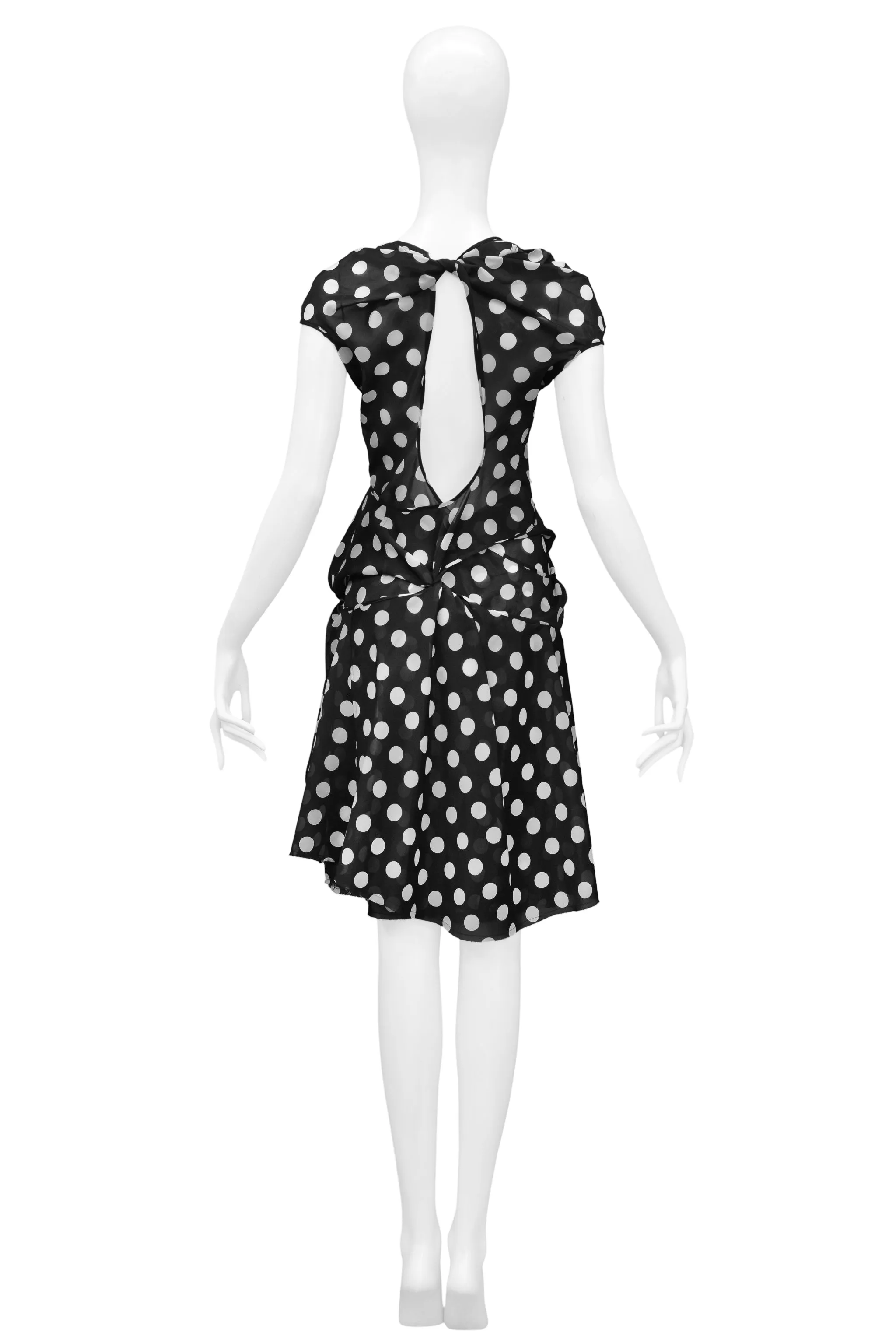 JUNYA WATANABE  BLACK & WHITE POLKA DOT CONCEPT DRESS 2004