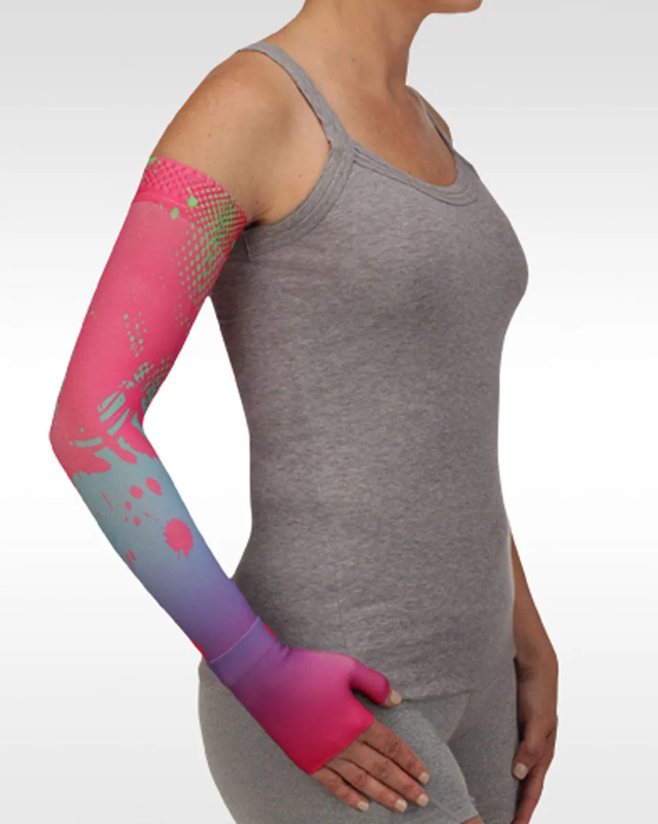 Juzo Soft 2002CG Print Series Armsleeves 30-40mmHg w/ Silicone Top Band - New Patterns