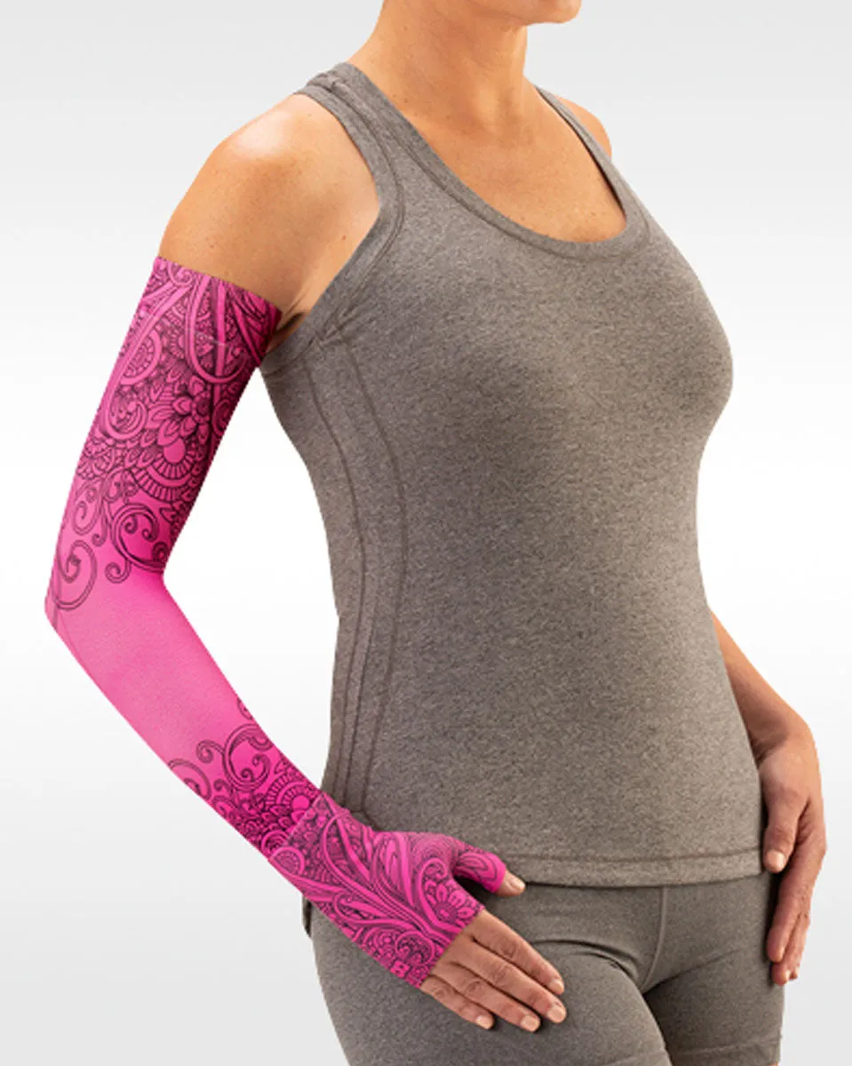 Juzo Soft 2002CG Print Series Armsleeves 30-40mmHg w/ Silicone Top Band - New Patterns