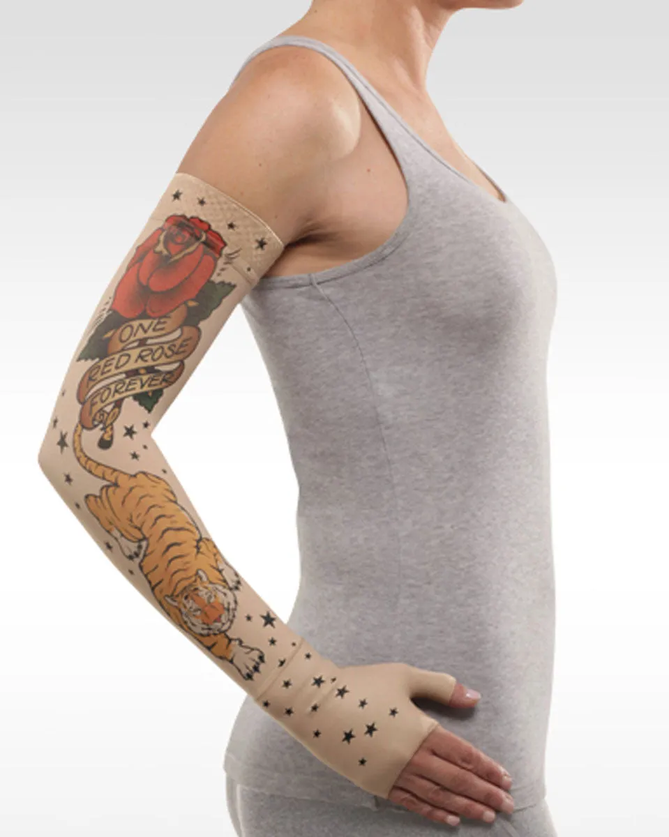 Juzo Soft 2002CG Print Series Armsleeves 30-40mmHg w/ Silicone Top Band - New Patterns