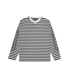 Black and White Striped Printed Shirts