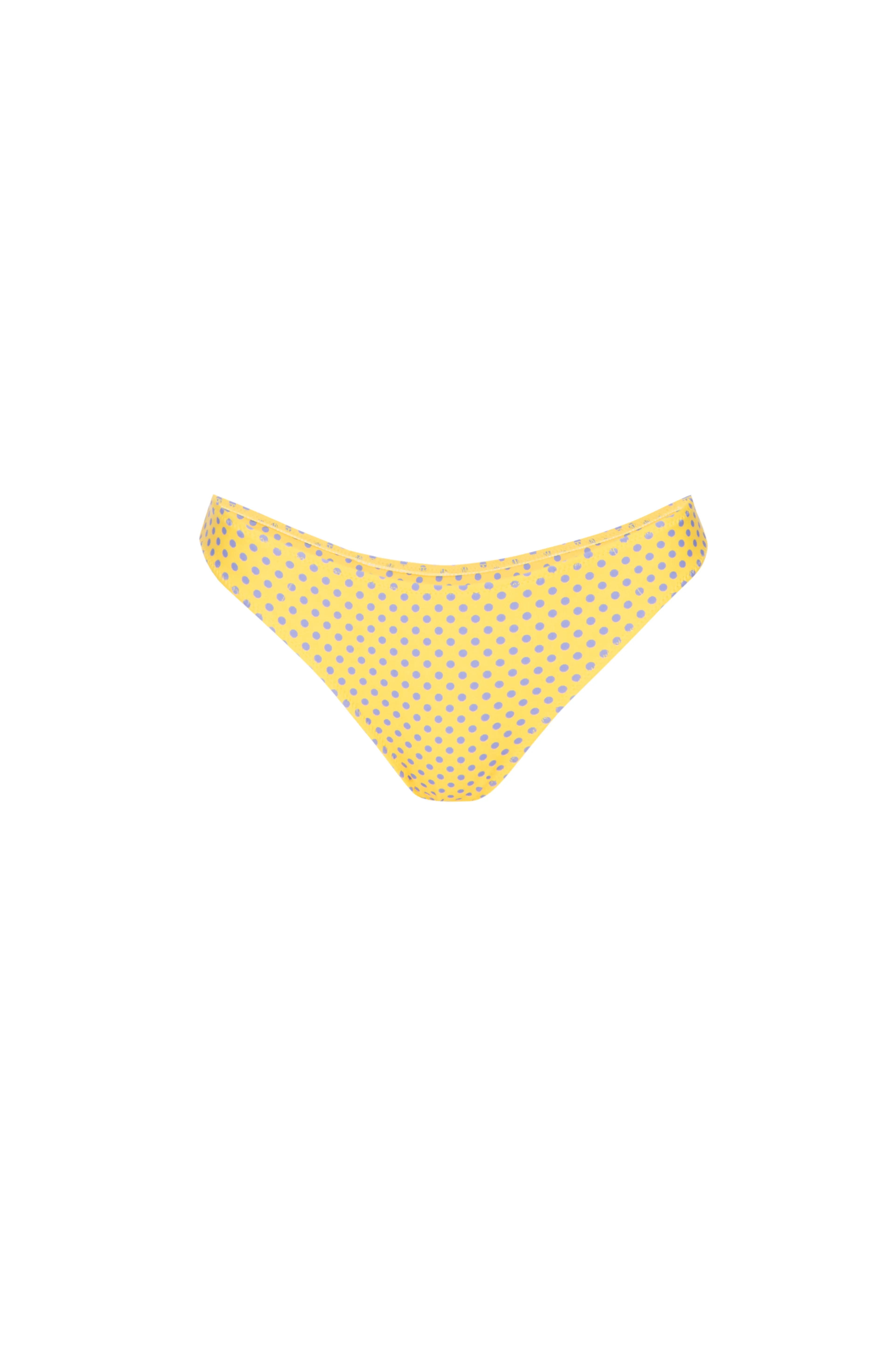 LUZ BIKINI BOTTOM - YELLOW POLKA DOT