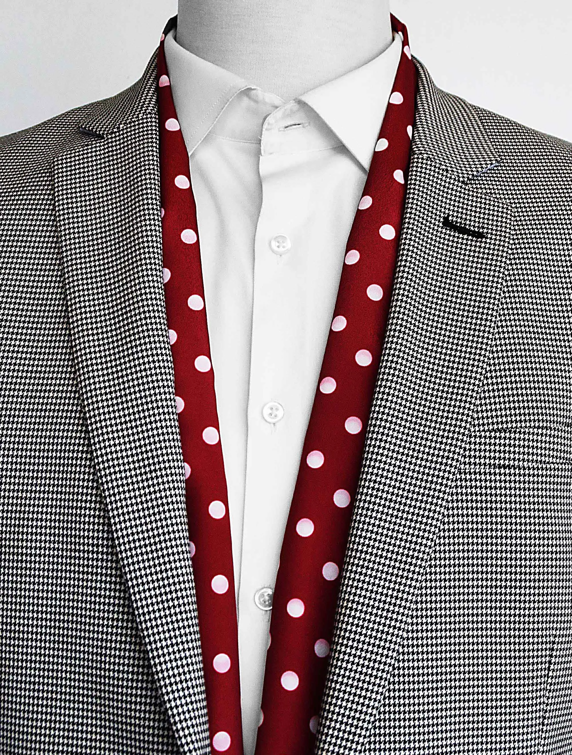 Maroon Dot Polka _ Silk Men Scarves