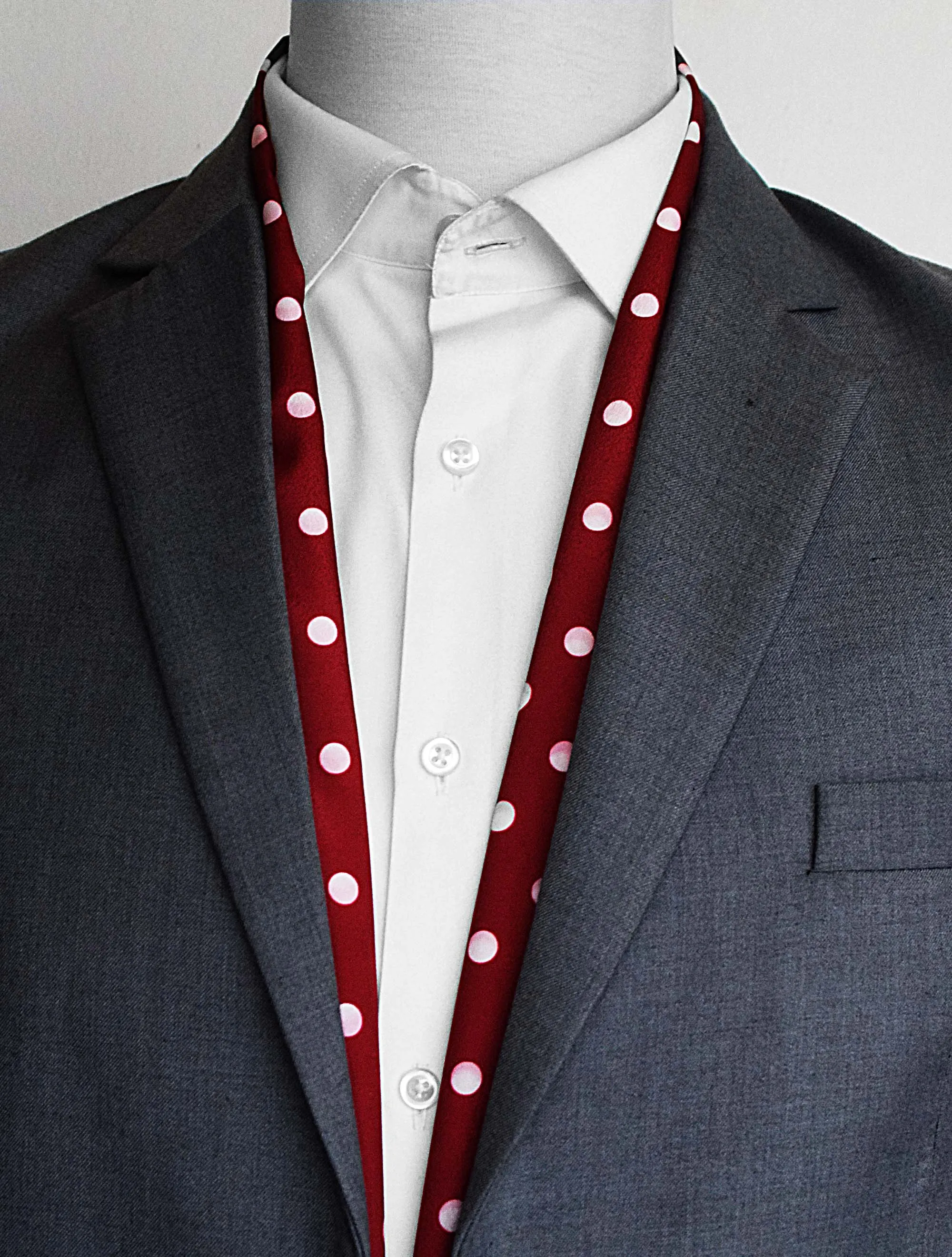 Maroon Dot Polka _ Silk Men Scarves