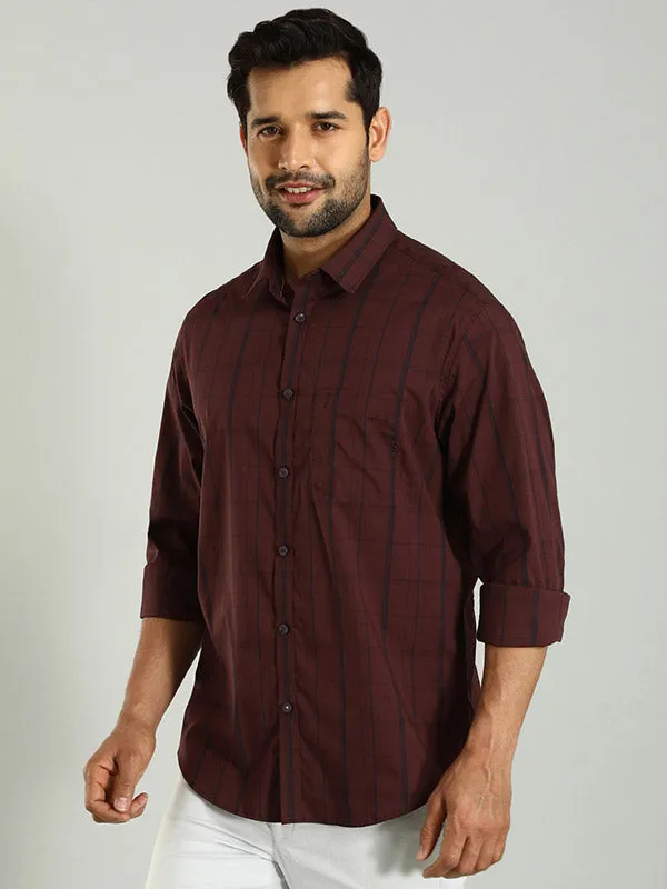 Men Checked Full Sleeve Cotton Blend Shirt