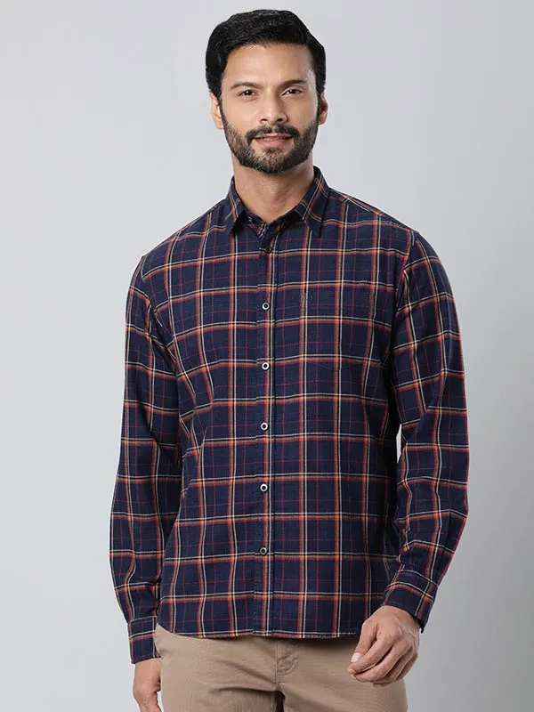 Men Checked Full Sleeve Cotton Blend Shirt